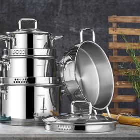 Amboss Diamond 8 Parça Cam Kapaklı Tencere Seti