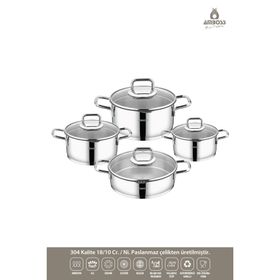 Amboss Diamond Straıner 8 Parça Tencere Seti