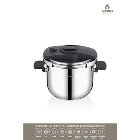 Amboss Eni-8675 Enio Matik Paslanmaz Çelik 22 cm 6 lt Düdüklü Tencere