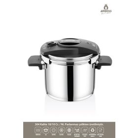 Amboss Eni-8675 Enio Matik Paslanmaz Çelik 22 cm 6 lt Düdüklü Tencere