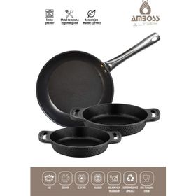 Amboss Mixta 3'lü Döküm Tava Sahan Seti
