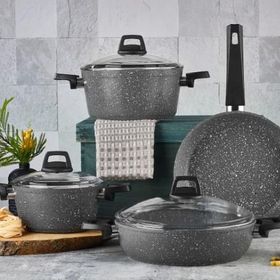 Amboss Orion 7 Parça Granit Tencere Seti