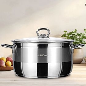 Amboss Saphire Paslanmaz Çelik 20 cm Derin Tencere
