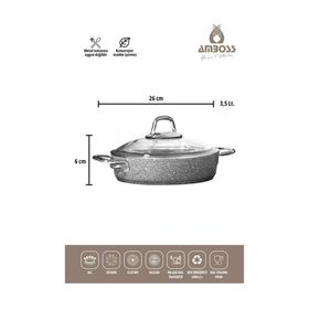 Amboss Shadow 7 Parça Gri Tencere Seti