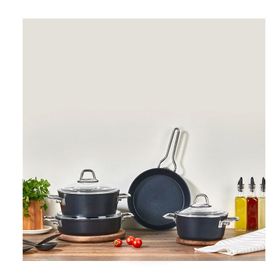 Amboss Shadow 7 Parça Siyah Tencere Seti