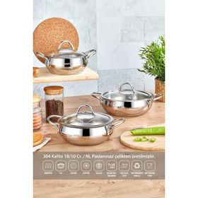Amboss Stone STN-5698 6 Parça Çelik Omlet Sahan