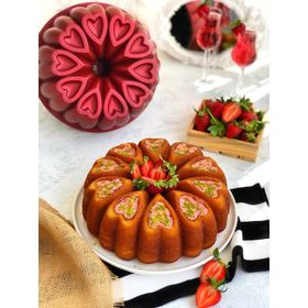 Amboss SUN-7906 Kırmızı Döküm Granit 26 cm Kek Kalıbı