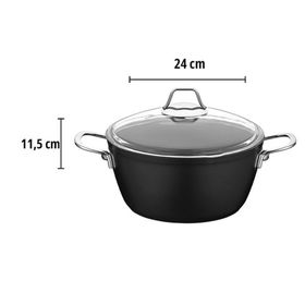 Amboss Titania 5 Parça Yanmaz Yapışmaz Titanyum Kaplama 24 cm Tencere Tava Seti