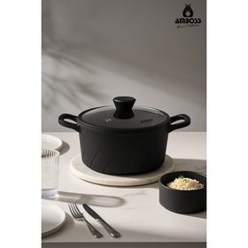 Amboss Vento Döküm Titanyum Kaplama Cam Kapaklı 20x9,5 cm Derin Tencere