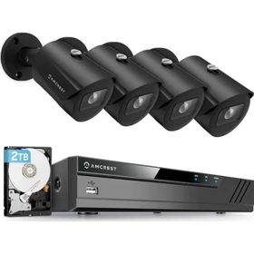 Amcrest 4K 8CH 5MP Poe NVR Siyah Güvenlik Kamera Sistemi