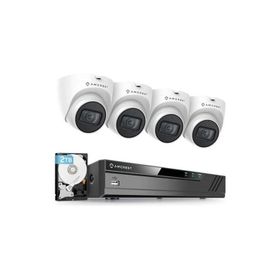 Amcrest POE 5 MP 8CH POE NVR Beyaz Dış Mekan Güvenlik Kamera Sistemi