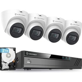 Amcrest POE 5 MP 8CH POE NVR Beyaz Dış Mekan Güvenlik Kamera Sistemi