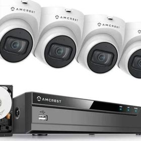 Amcrest POE 5 MP 8CH POE NVR Beyaz Dış Mekan Güvenlik Kamera Sistemi