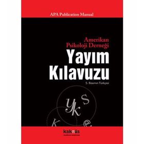 Amerikan Psikoloji Derneği Yayım Kılavuzu - Cenk Pamay;Zeynep Gökay Üstün
