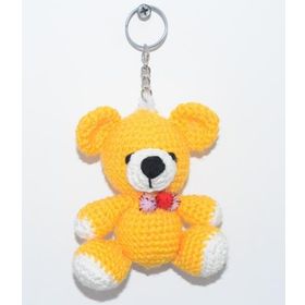 Amigurumi Ayı Sarı Anahtarlık