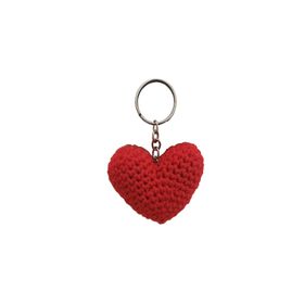 Amigurumi Kalp Kırmızı Anahtarlık