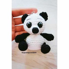 Amigurumi Panda Anahtarlık