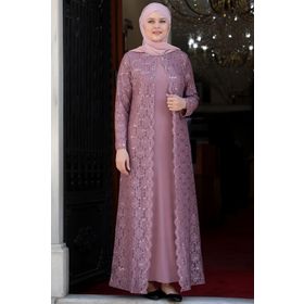Amine Hüma Pudra Papatya Elbise