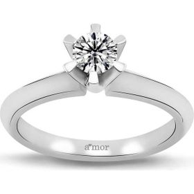 Amor TRYZ28009F028 0.28 Karat Tektaş Pırlanta Yüzük