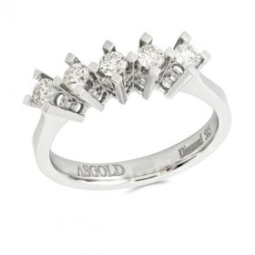 Amor TRYZ5657F045 0.45 Karat Beştaş Pırlanta Yüzük