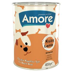 Amore 400 gr Tahılsız Kuzu Parça Etli Yetişkin Köpek Konservesi