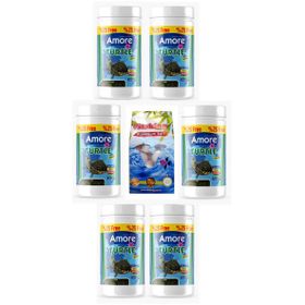 Amore Turtle Calcium Sticks 6x125 ml Vitaminli Su Kaplumbağası Yuzen Yemi Kaya Tuzu Tabletleri
