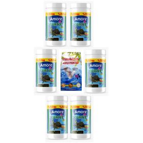 Amore Turtle Calcium Sticks 6x125 ml Vitaminli Su Kaplumbağası Yuzen Yemi Kaya Tuzu Tabletleri