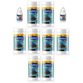 Amore Turtle Green Calcium Sticks 8x125 ml Kalsiyum ve Vitaminli Kaplumbağa Yemi 2 Berraklaştırıcı