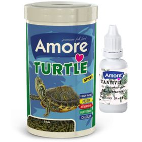 Amore Turtle Sticks 1000 ml Kutu Sürüngen Kaplumbağa Yemi ve Vitamini