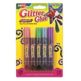 Amos GCF10B5 5 Renk 10,5 ML Simli Confetti Yapıştırıcı