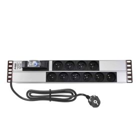 AMP Connect 19" 2U 10'lu Fransız UPS On/Off Anahtarlı Kabinet Grup Prizi