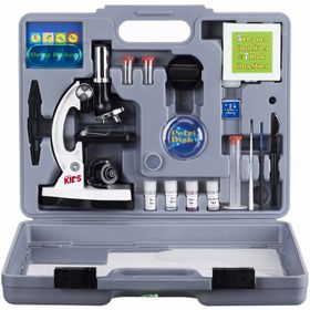 AmScope 120X-1200X 52-PCS Kids Beginner Microscope
