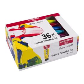 Amsterdam 36x20 ml Ana Renkler Akrilik Boya Seti