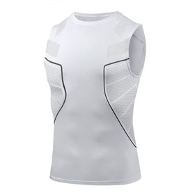 AMZSPORT 111006 Kolsuz Beyaz Erkek Spor T-shirt