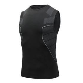 AMZSPORT 111006 Kolsuz Siyah Erkek Spor T-shirt