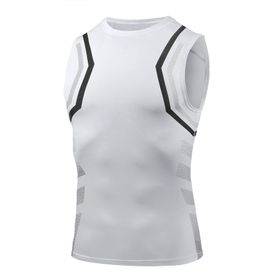 AMZSPORT 111009 Kolsuz Beyaz Erkek Spor T-shirt