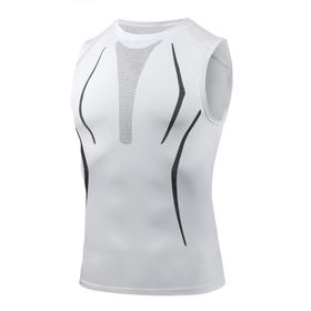 AMZSPORT 111011 Kolsuz Beyaz Erkek Spor T-shirt