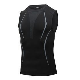 AMZSPORT 111011 Kolsuz Siyah Erkek Spor T-shirt