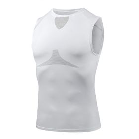 AMZSPORT 111012 Kolsuz Beyaz Erkek Spor T-shirt