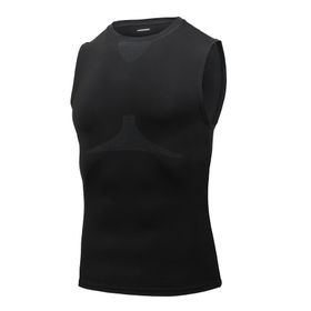 AMZSPORT 111012 Kolsuz Siyah Erkek Spor T-shirt