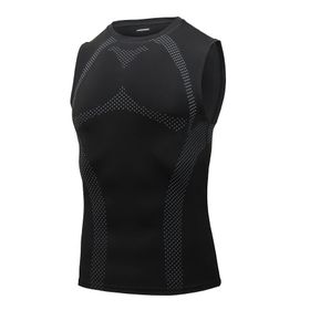 AMZSPORT 111013 Kolsuz Siyah Erkek Spor T-shirt