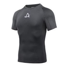 AMZSPORT 112008 Kısa Kollu Gri Erkek Spor T-shirt
