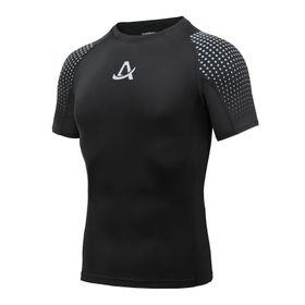 AMZSPORT 112008 Kısa Kollu Siyah Erkek Spor T-shirt