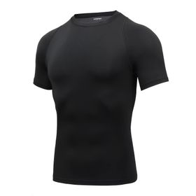 AMZSPORT 112025 Kısa Kollu Siyah Erkek Spor T-shirt