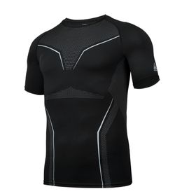 AMZSPORT 112026 Kısa Kollu Siyah Erkek Spor T-shirt