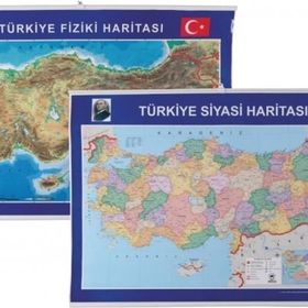 Anadolu 70x100 cm Fiziki Siyasi Türkiye Haritası