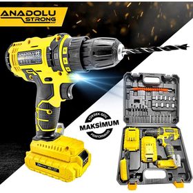 Anadolu Strong ANS1072 24W Darbesiz Çift Akülü Matkap