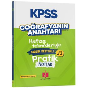 Anahtar Kitap 2026 KPSS Coğrafyanın Anahtarı Müzik Destekli Pratik Notlar