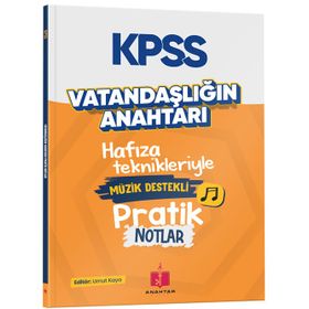 Anahtar Kitap 2026 KPSS Vatandaşlığın Anahtarı Müzik Destekli Pratik Notlar
