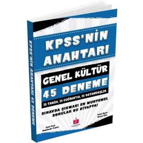 Anahtar Kitap 2026 KPSS'nin Anahtarı Genel Kültür Tarih Coğrafya Vatandaşlık 15x3 45 Deneme